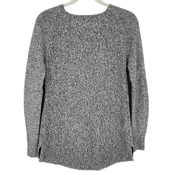 Ann Taylor LOFT Black and White Cotton Knit Sweater Size Small - Picture 2 of 6